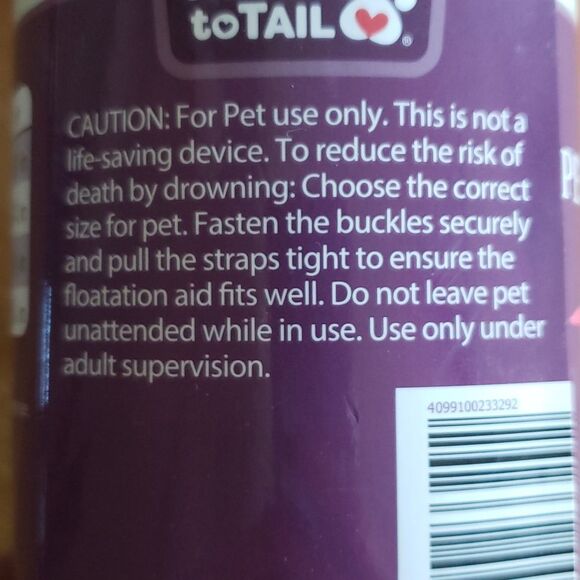 Heart to Tail Mermaid Tail Dog Pet Flotation Aid • Size M (30-70 lbs) • NWT - Picture 3 of 9